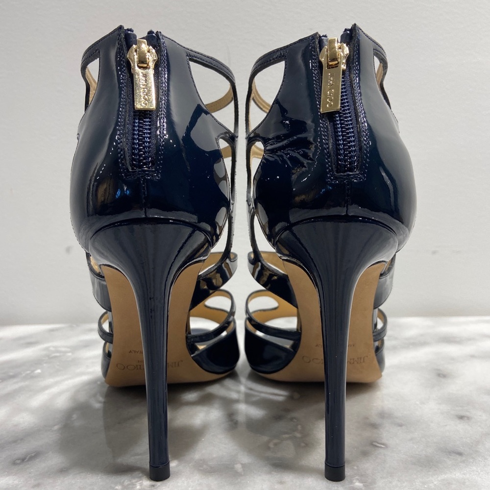 Jimmy Choo Patent Ren 100 Sandals - Picture 4 of 6